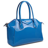 Mirror Enamelled Leather Solid Tote Bag