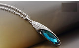 NLFA167 Charm Slim Water Drop Pendant Necklace