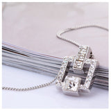 NLFA070 Fancy Retangles Pendant Necklace