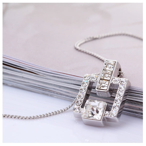 NLFA070 Fancy Retangles Pendant Necklace