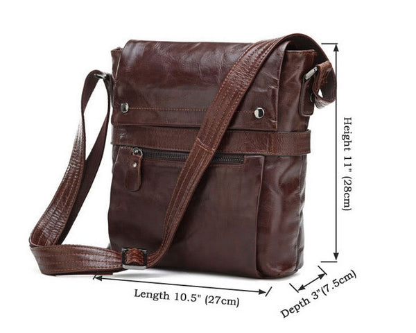 Classic Solid Brown Briefcase Messenger