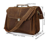 Classical Hero Solid Brown Briefcase Messenger