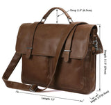 Vintage Our old times Solid Brown Messenger Briefcase