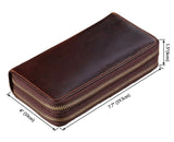 Fashion Roomy Solid Coffee Brown Wristlet Wallet