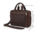 Classic Lawyer Favorite Solid Brown Briefcase Messenger