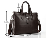 Fashion Solid Roomy Black Briefcase