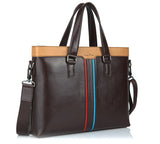 Fashion Beige Top Brown Crossbody Briefcase