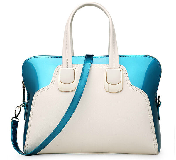 Fashionable Two-tone Colorblock Tote Bag