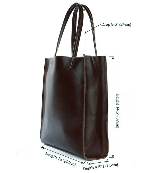 Daily Adventure Durable Solid Brown Tote Handbag