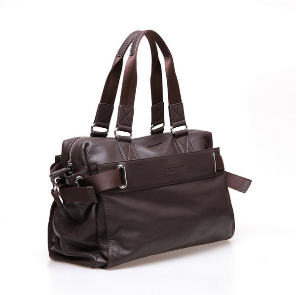 Fashion Solid Durable Brown Duffle Travel Bag