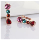 ERFA043 Fashion Charm Water Drops in Gourd Stud Earrings