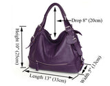 Fashion Charm Classic Solid Purple Tote Bag
