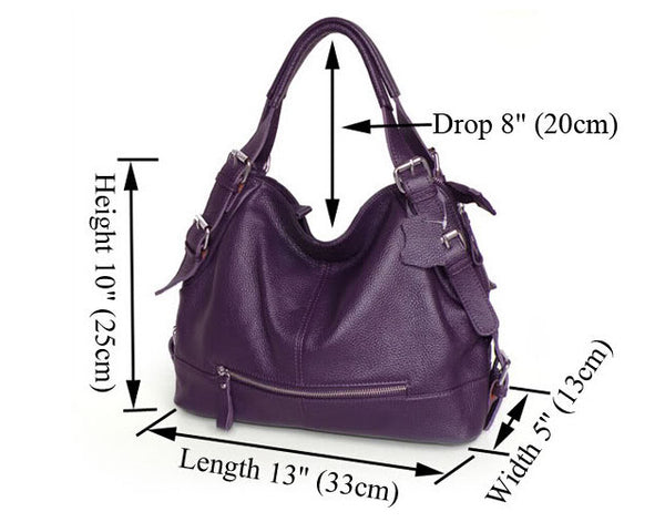 Fashion Charm Classic Solid Purple Tote Bag