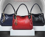 Crocodile Grain European Style Mesh Tote Bag