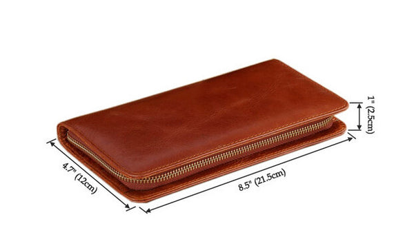 Classic Charm Solid Brown Wallet Wristlet