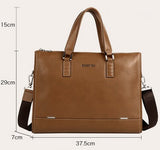 Vintage Solid Office Must-have Brown Briefcase Messenger