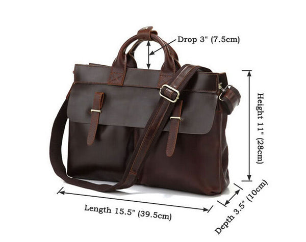 Quintessential Big Boss Solid Brown Briefcase Messenger