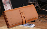 Charm Durable Solid Brown Long Size Women Wallet