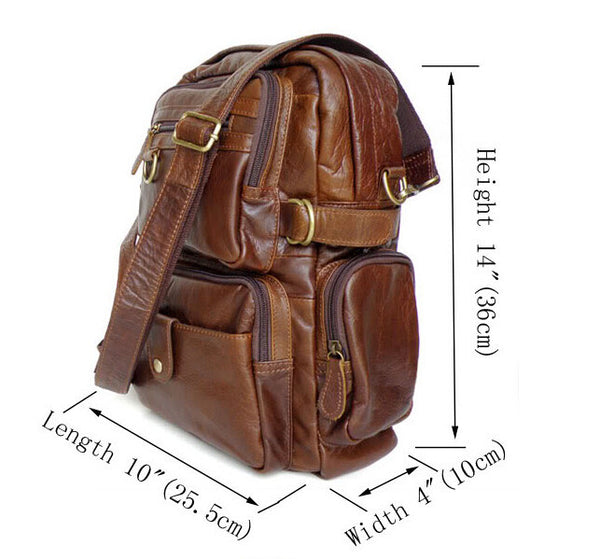 Classic Cowboy Solid Brown Backpack Travel Bag