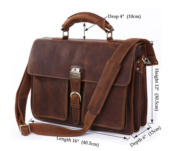Fashion From the Mars Solid Brown Briefcase Messenger