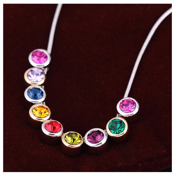 NLFA050 Fashion Beaded Link Pendant Necklace