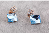 ERFA016 Trendy Charm Rectangle Stud Earrings