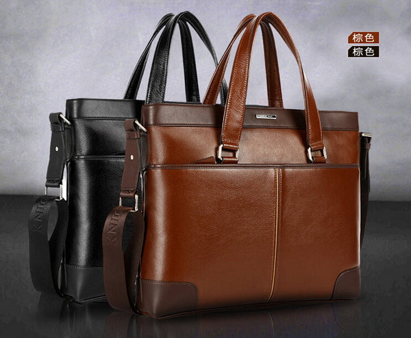 Fashion Dark Edges Brown Briefcase Messenger