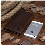 Classic Solid Coffee Long Wallet