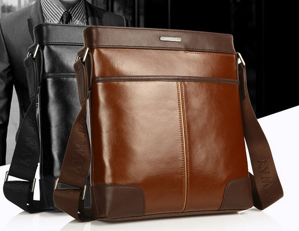 Fashion Dark Edges Brown Briefcase Messenger Bag