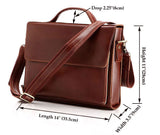 Fashion Office Boy Solid Brown Briefcase Messenger