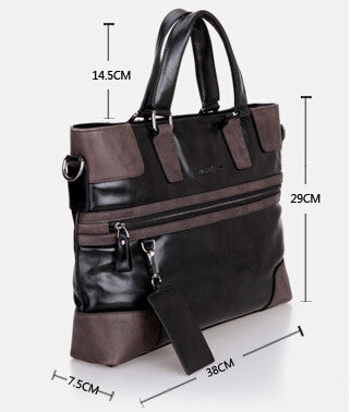 Fashion Coffee Edges Black Briefcase