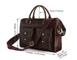 Classic Boss Solid Brown Briefcase Messenger