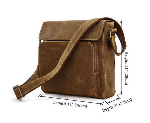 Charm Solid Brown Briefcase Messenger