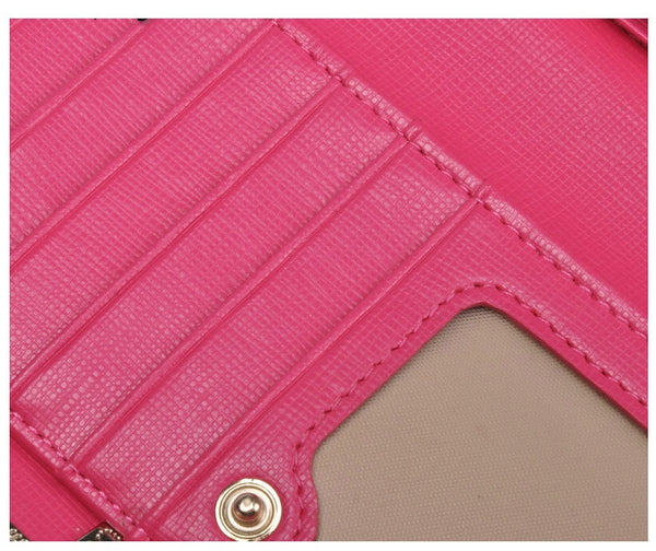 Metallic Colorblock  Mesh Women Wallet
