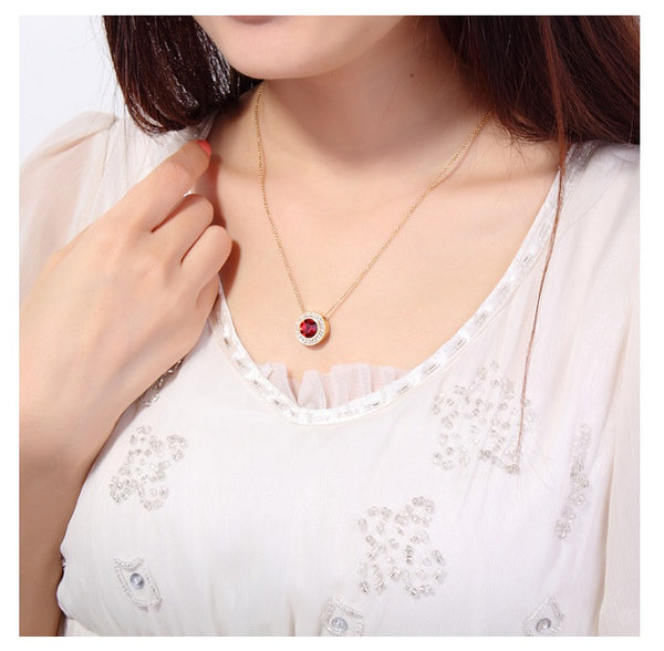 NLFA020 Fashion Circle Pendant Necklace