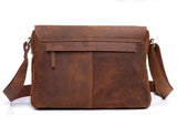 Classic Durable Solid Brown Messenger Briefcase