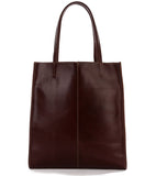 Daily Adventure Durable Solid Brown Tote Handbag