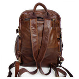 Classic Cowboy Solid Brown Backpack Travel Bag