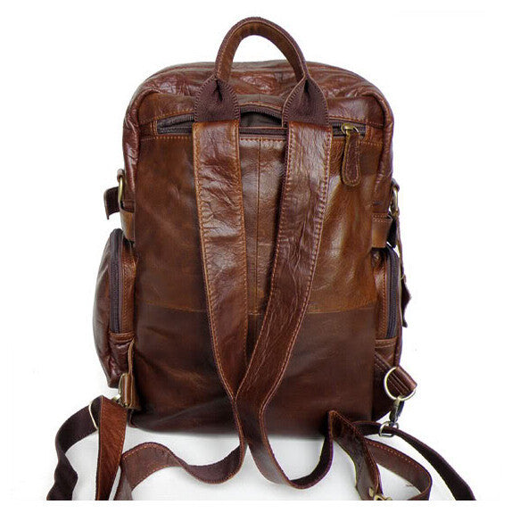 Classic Cowboy Solid Brown Backpack Travel Bag