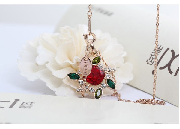 NLFA069 Classical Sunflower Pendant Necklace