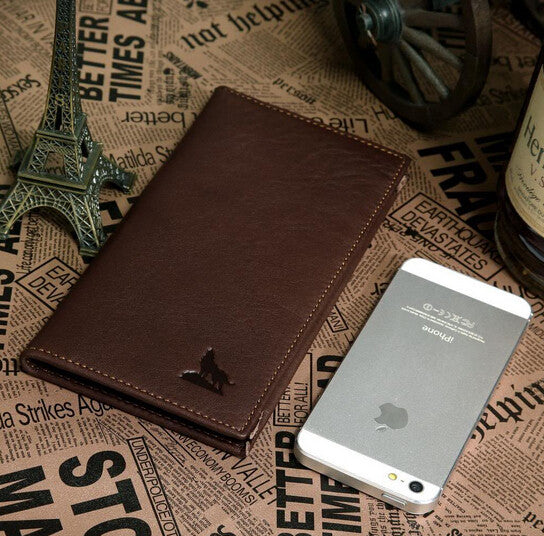 Classical Durable Three Sizes Solid Coffee Men Wallets