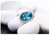 RiFA004 Classical Charm Fancy Blue Ocean Ring