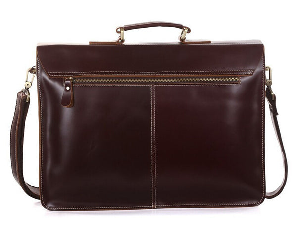 Vintage Solid Roomy Briefcase