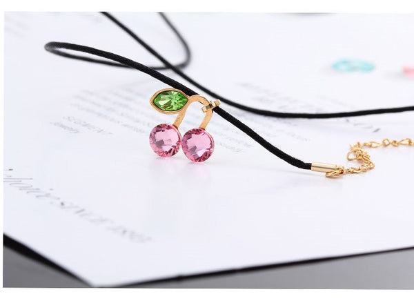 NLFA019 Charm Cherry Pendant Necklace