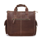 Vintage Roomy Cowboy Solid Brown Briefcase Messenger