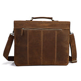 Classical Hero Solid Brown Briefcase Messenger