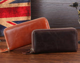 Fashion Roomy Solid Coffee Brown Wristlet Wallet