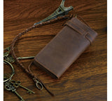 Charm Solid Brown Long Size Wallet