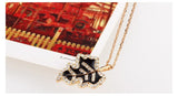 NLFA203 Charm Lotus Leaf Pendant Necklace