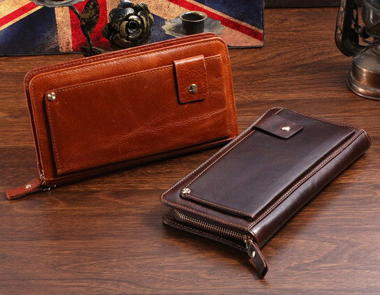 Charm Solid Brown Men Key Case Wallet